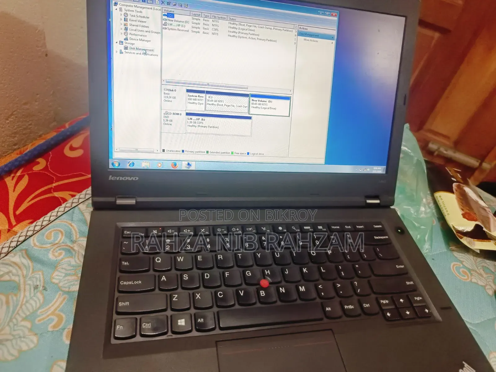Laptop Lenovo ThinkPad T440 8GB Intel Core I3 HDD 140GB