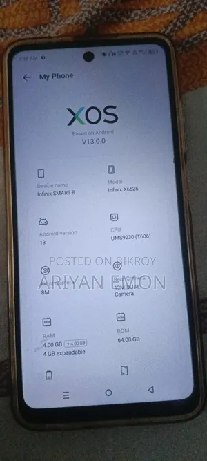 Infinix Smart 8 64 GB Rose Gold