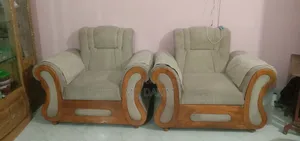 Shegun Wood Sofa Set