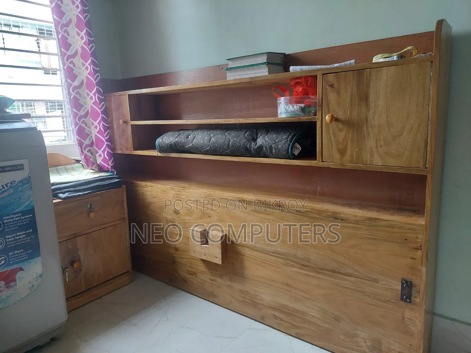 8x1 Wooden Box Bed