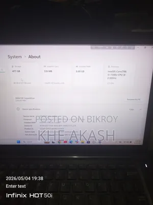 ল্যাপটপ ডেল ১৪ প্রিমিয়াম ৮জিবি ইন্টেল কোর আই৫ এসএসডি ৫০০জিবি