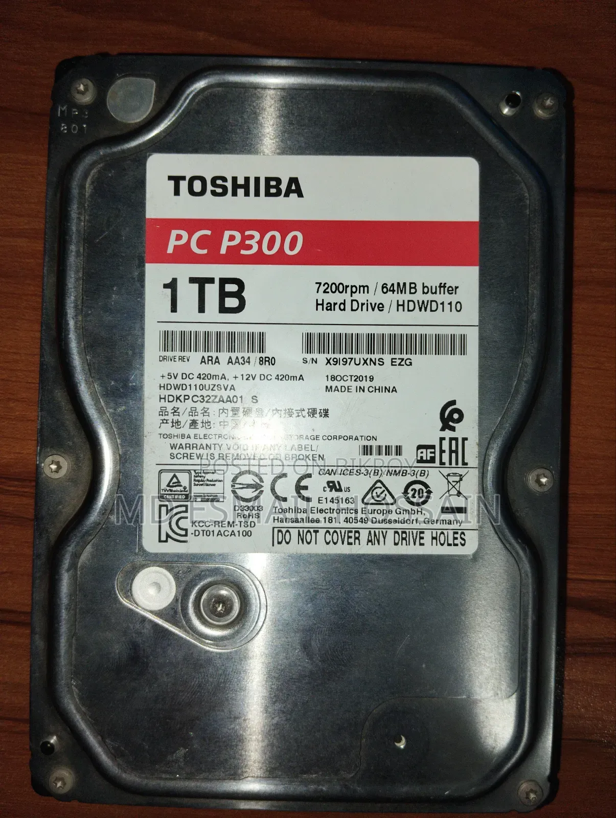 Toshiba Pc P300 1tb Hdd