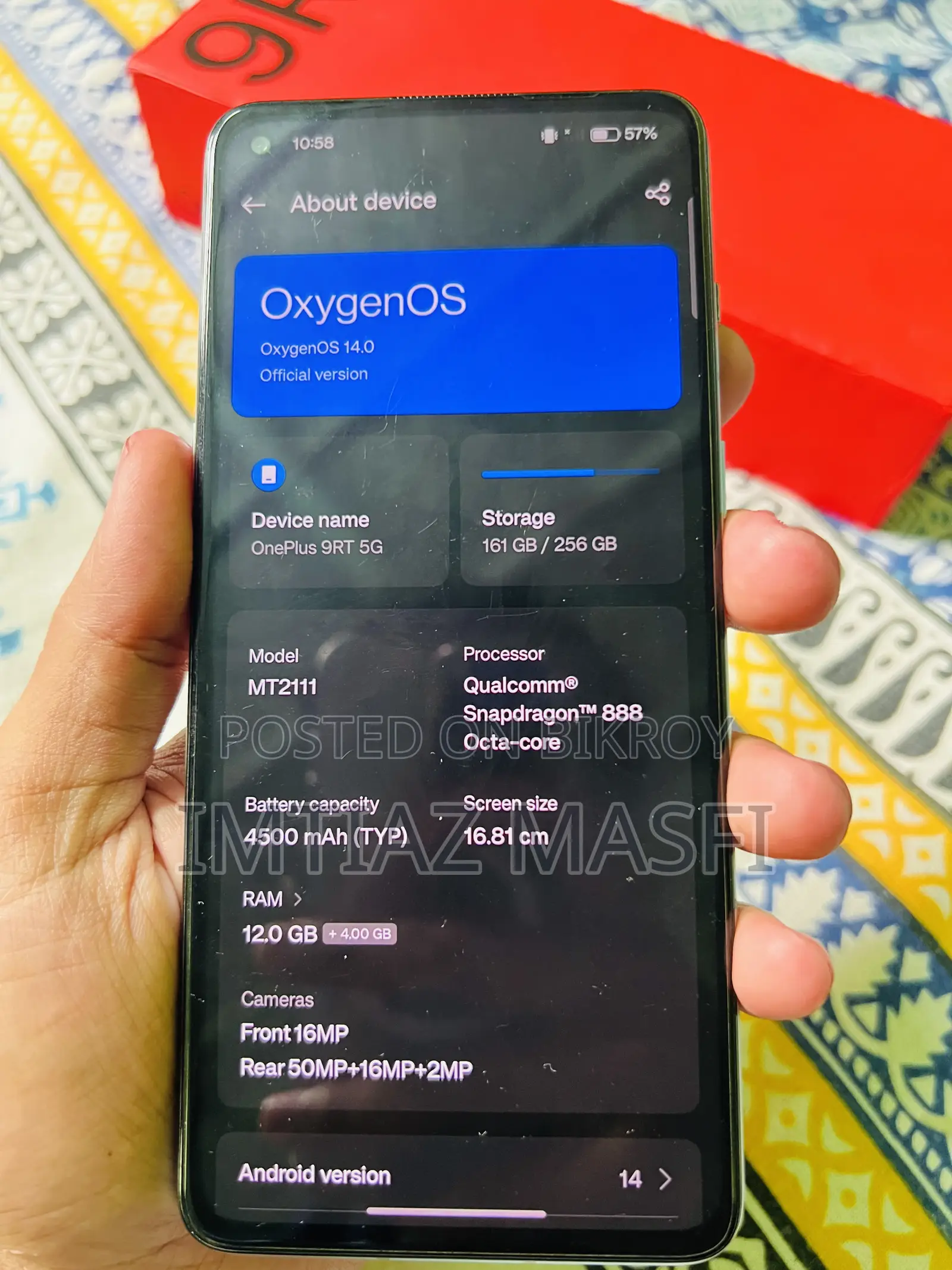 OnePlus 9RT 5G 256 GB Gray