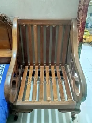 Original Teak Wood Sofa Set, 5-Seater