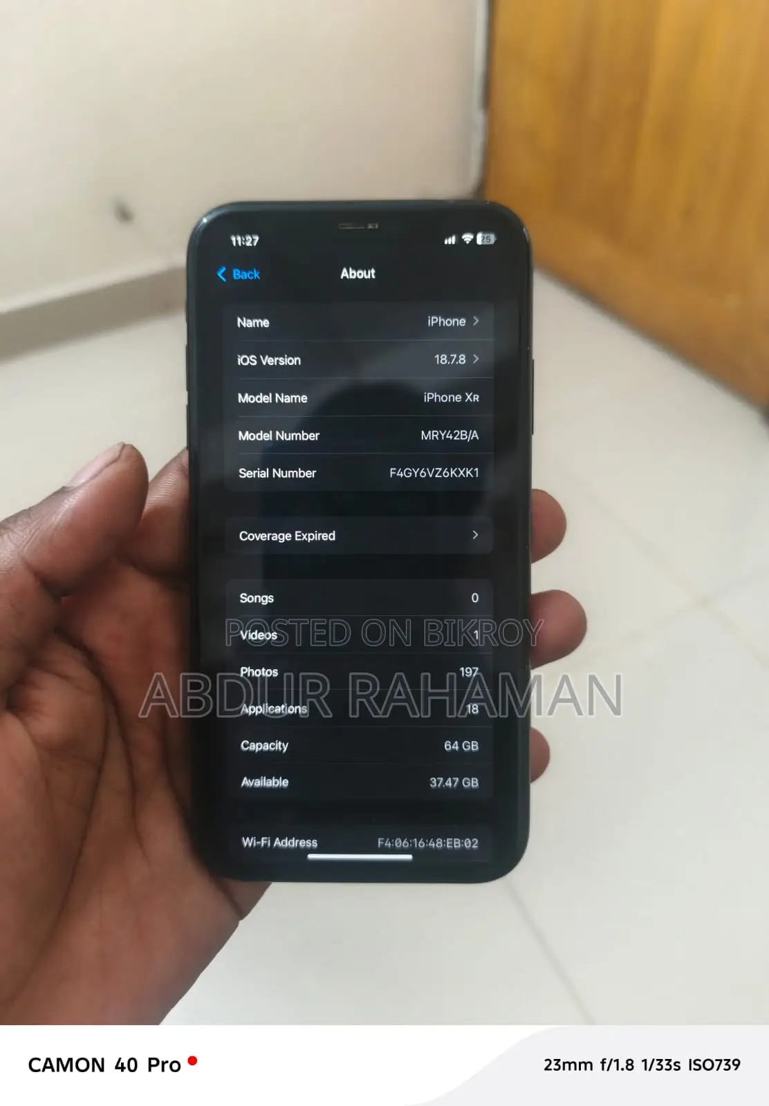 Apple iPhone XR 64 GB Black
