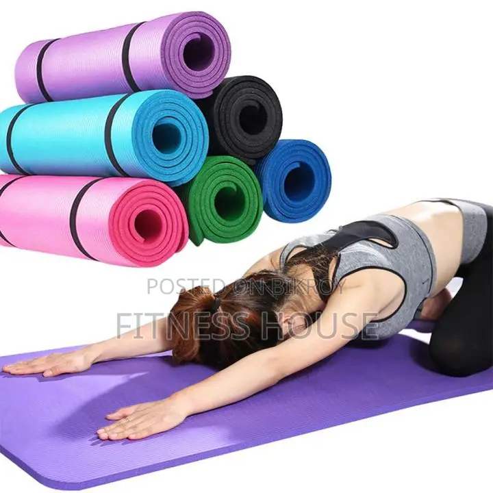 Yoga Mat 2ft/6ft 8mm Non-Slip Exercise Fitness Mat