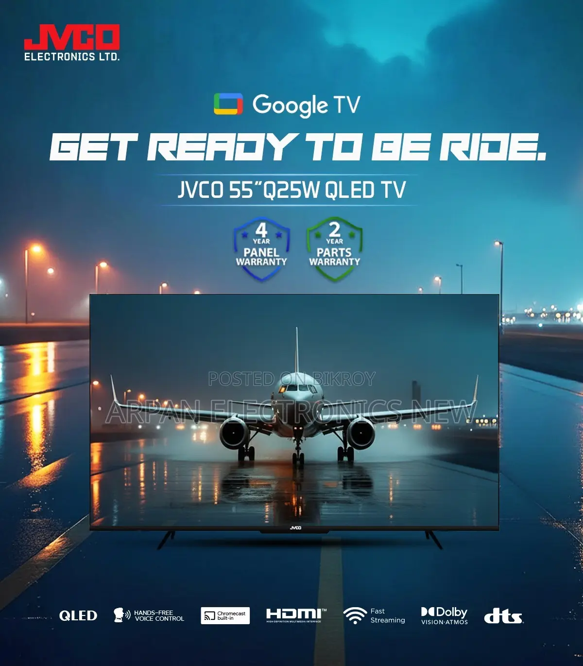 Jvco 32” স্মার্ট অ্যান্ড্রয়েড ওয়াই-ফাই সব কিছু পাবেন সেরা দাম প্রতিদিন