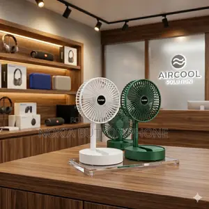 Folding Rechargeable Desk Fan, 3 Speeds Adjustable Height Table Fan