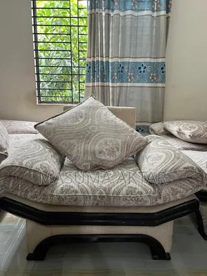 Five-Seater Sofa Set
And Center Glass Coffee Table