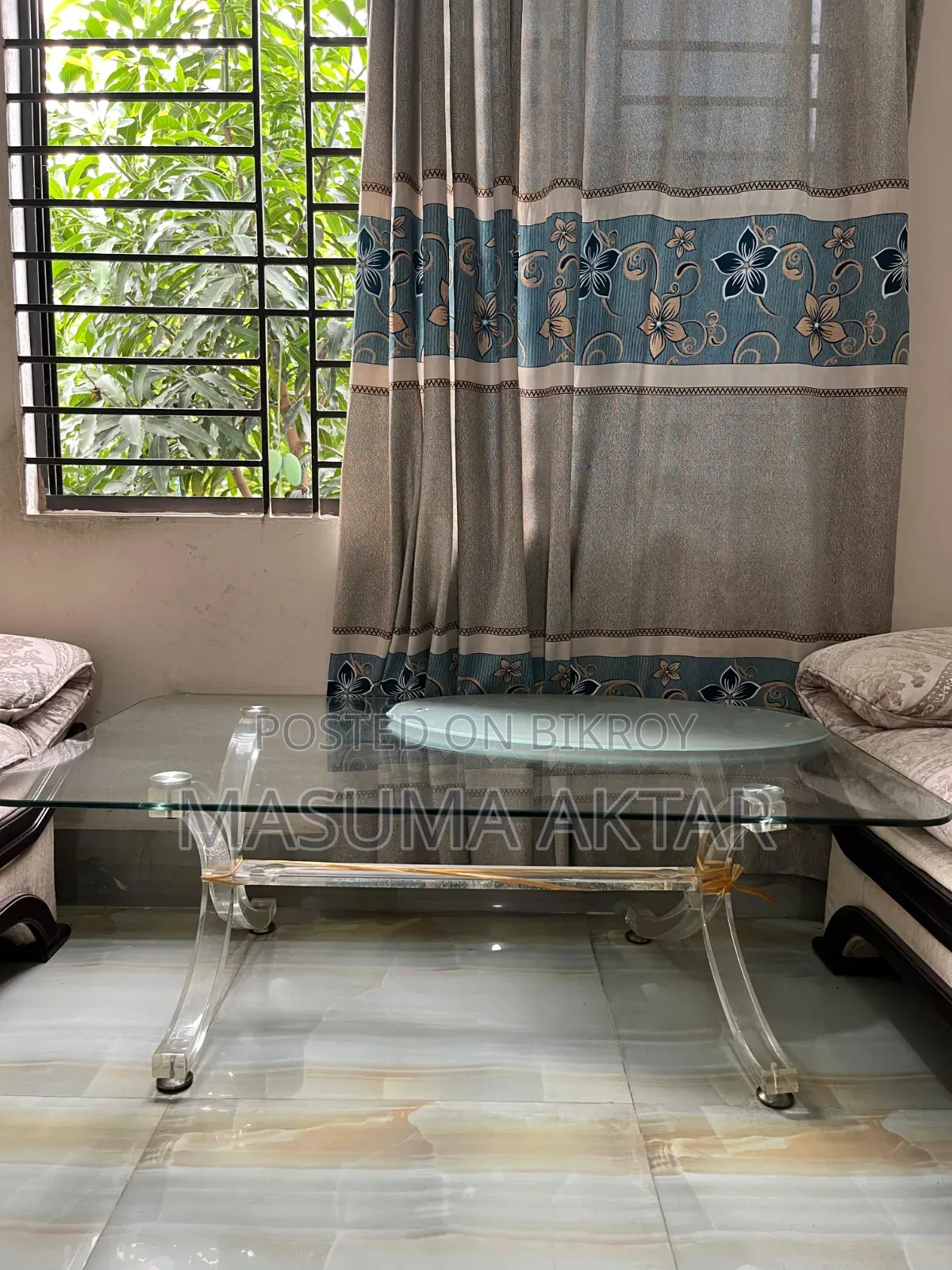 Five-Seater Sofa Set
And Center Glass Coffee Table