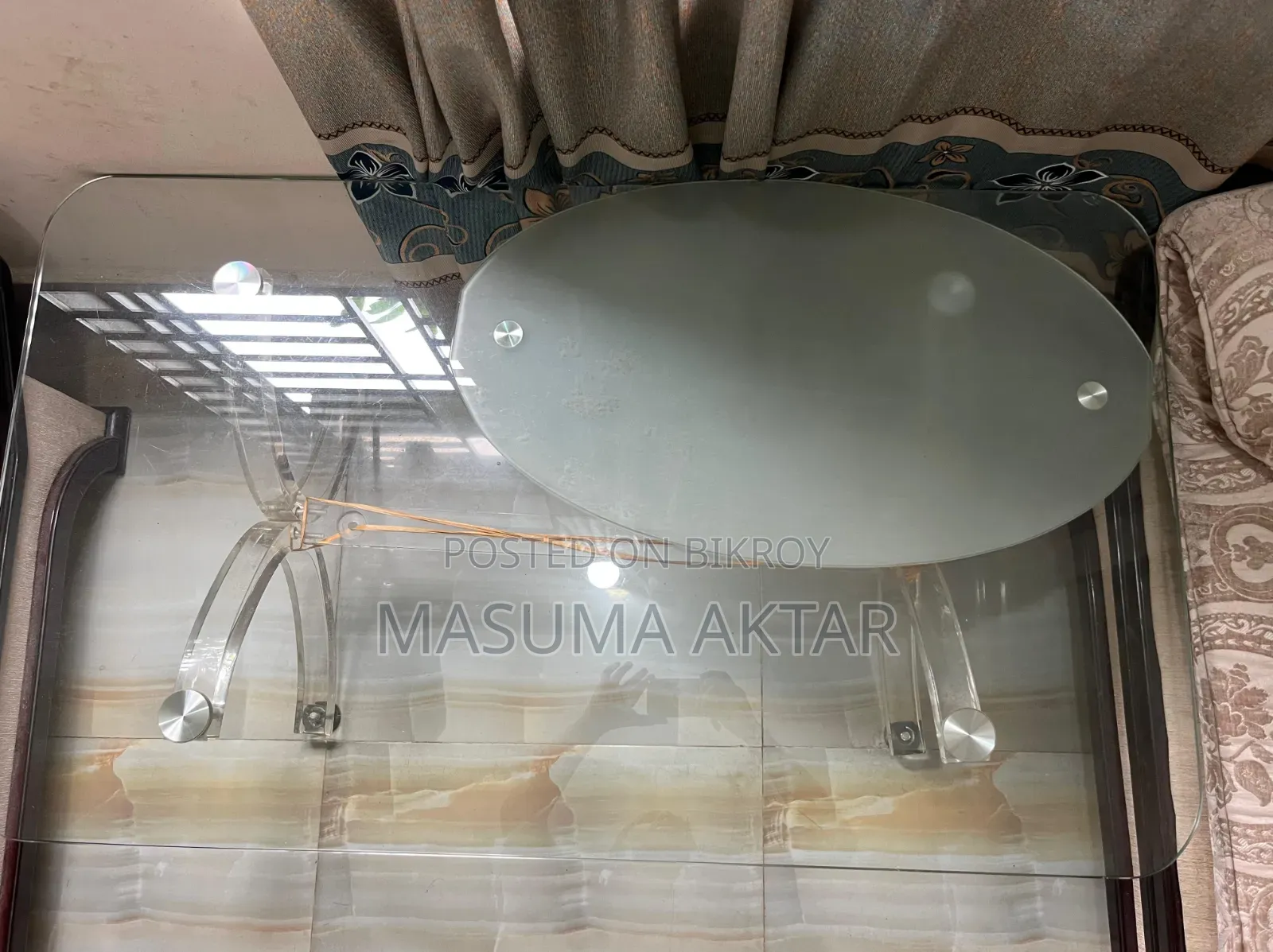 Five-Seater Sofa Set
And Center Glass Coffee Table