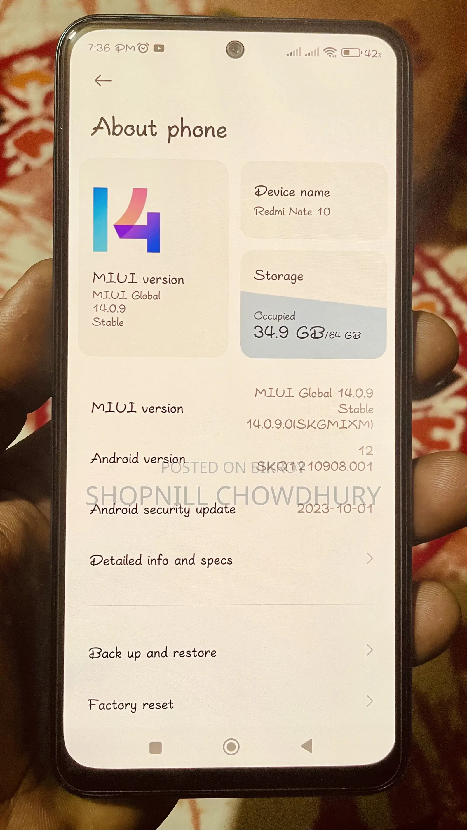 Xiaomi Redmi Note 10 64 GB Blue