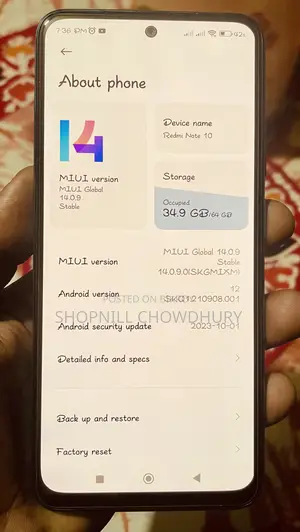 Xiaomi Redmi Note 10 64 GB Blue