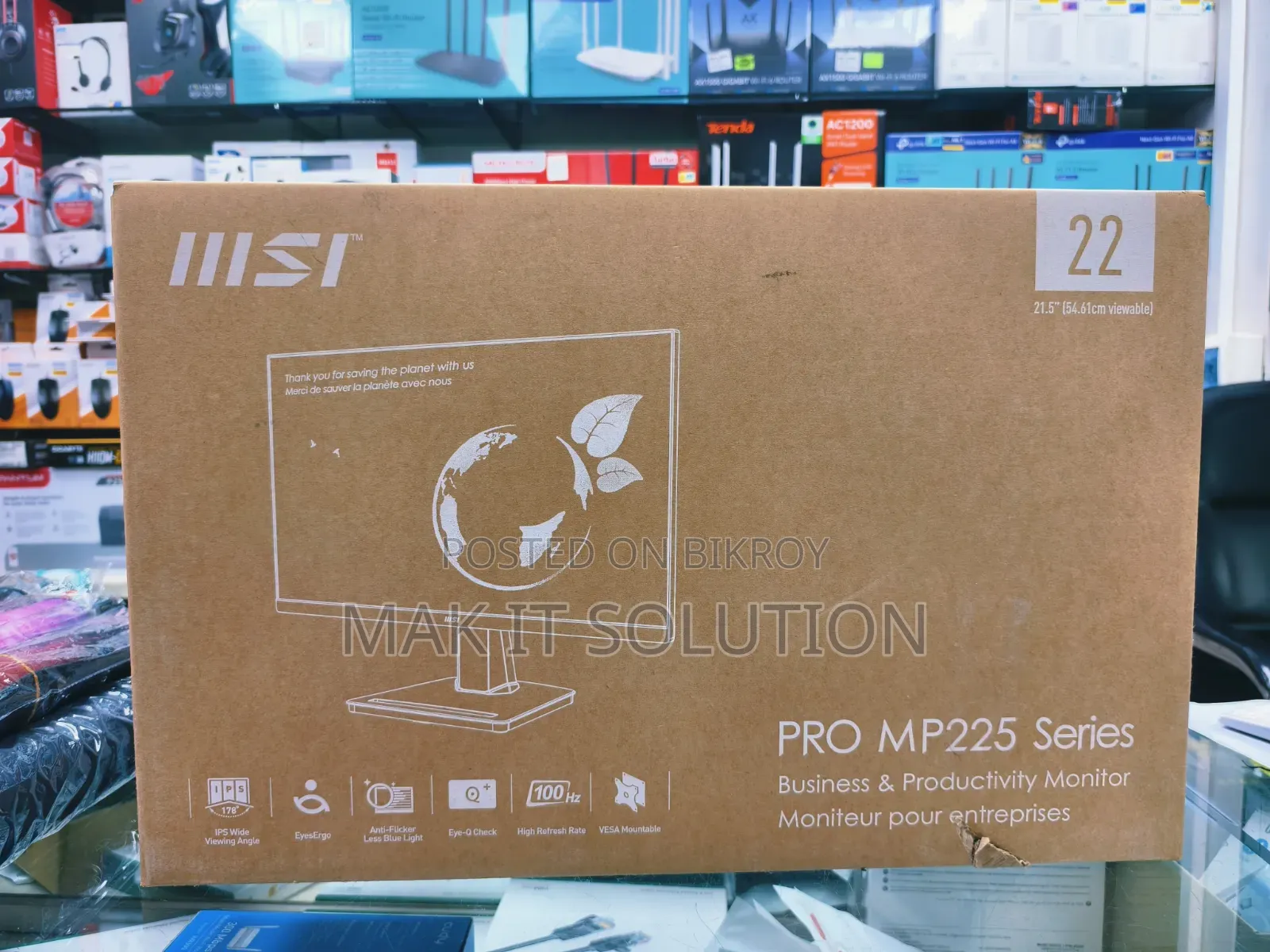 MSI Pro MP225 21.5" 100Hz IPS FHD Monitor
