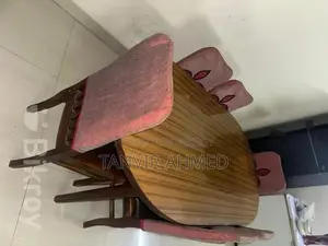 ৬ চেয়ার এবং সেগুন কাঠের ডাইনিং টেবিল