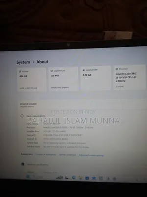 Laptop 8GB Intel Core I3 HDD 512GB