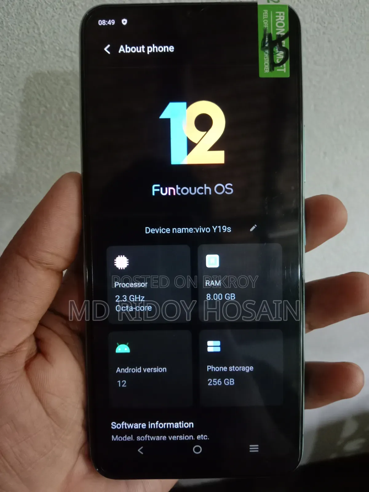 New Vivo Y19s 4G 256 GB White