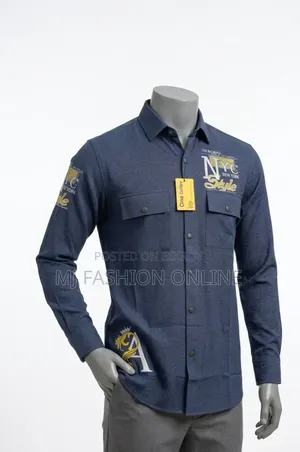 'Nyc Style' Premium Navy Blue Full Sleeve Shirt for Men (Brand New)