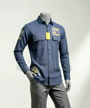 'Nyc Style' Premium Navy Blue Full Sleeve Shirt for Men (Brand New)