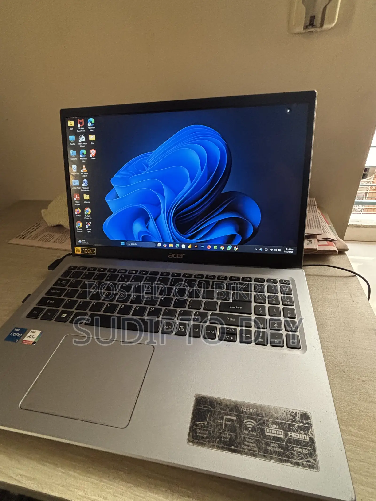 Laptop Acer Aspire 3 20GB Intel Core I5 SSD 512GB