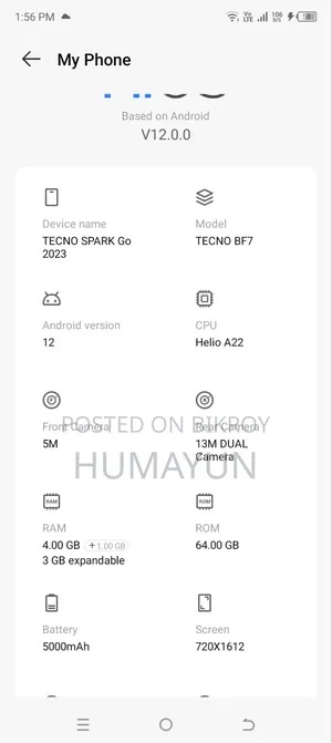 Tecno Spark Go 64 GB Gray