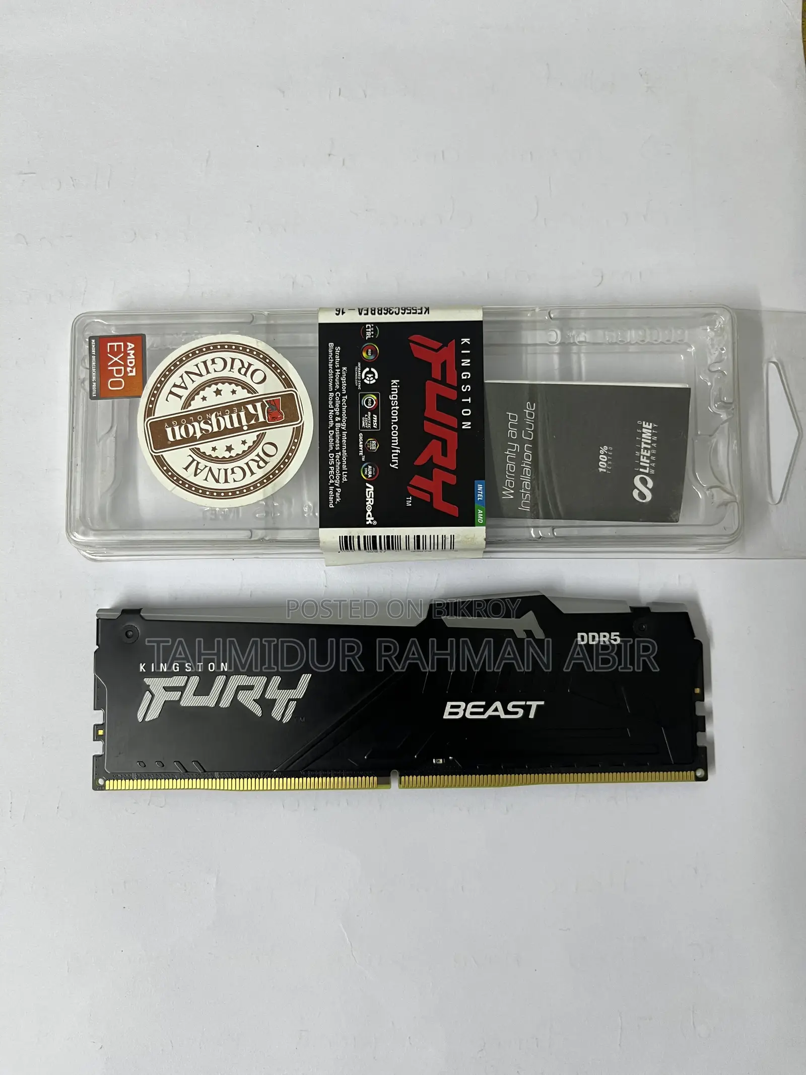 Kingston Fury Beast RGB 16gb Ddr5 6000mhz Cl36 Desktop Ram