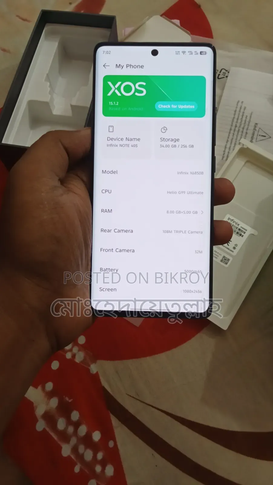 Infinix Note 40S 256 GB Black
