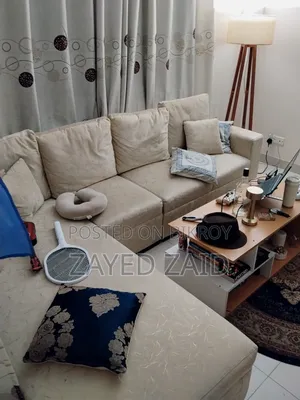 Luxury Living Room Combo: Premium L-shaped Sofa With Coffee Table