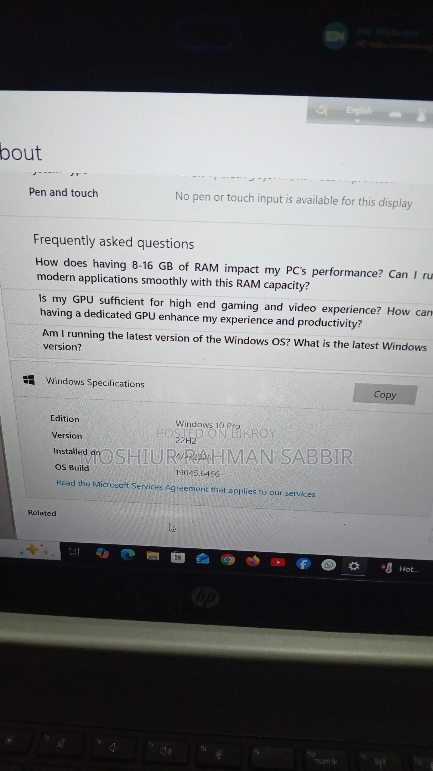 Laptop HP ProBook X360 435 G10 8GB SSD 256GB
