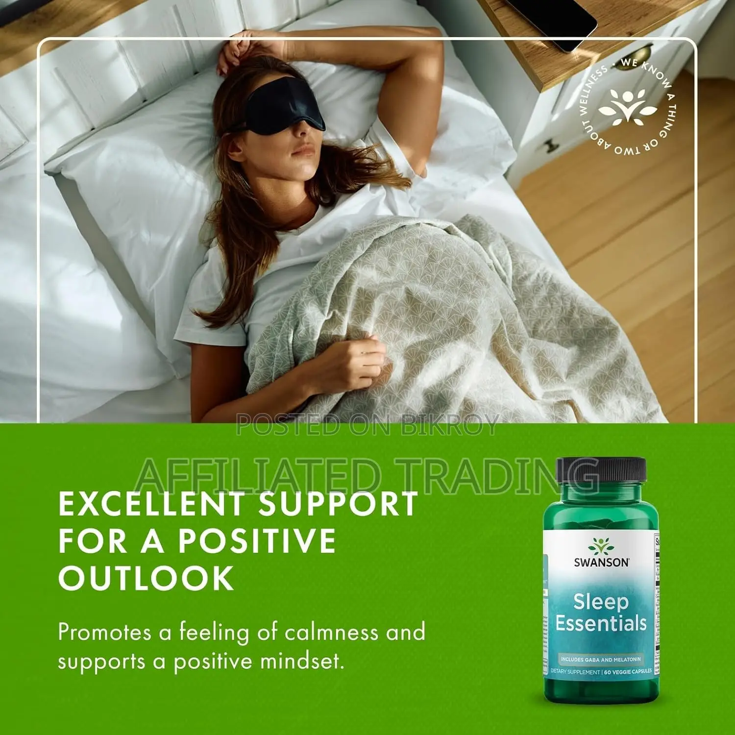 Swanson Sleep Essentials Includes Gaba Melatonin -60 Caps -Made in Usa