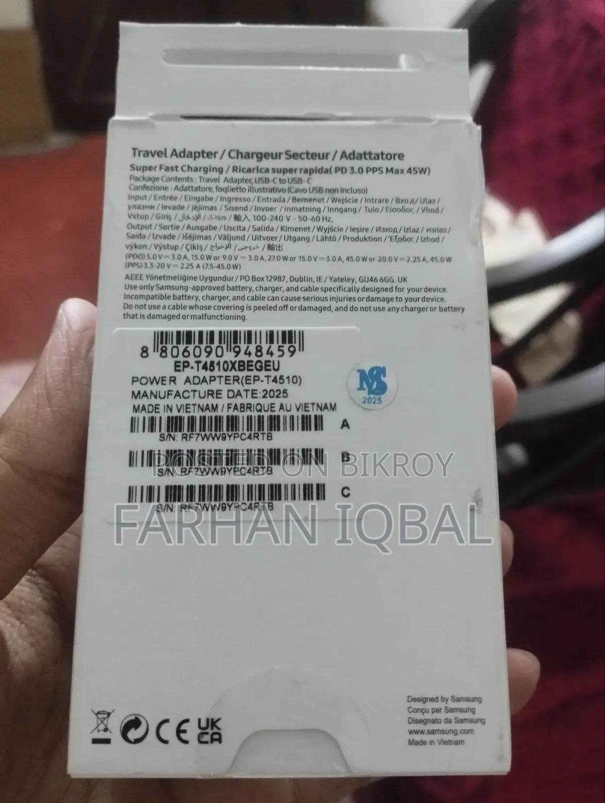 Samsung 45w Pd Power Adapter