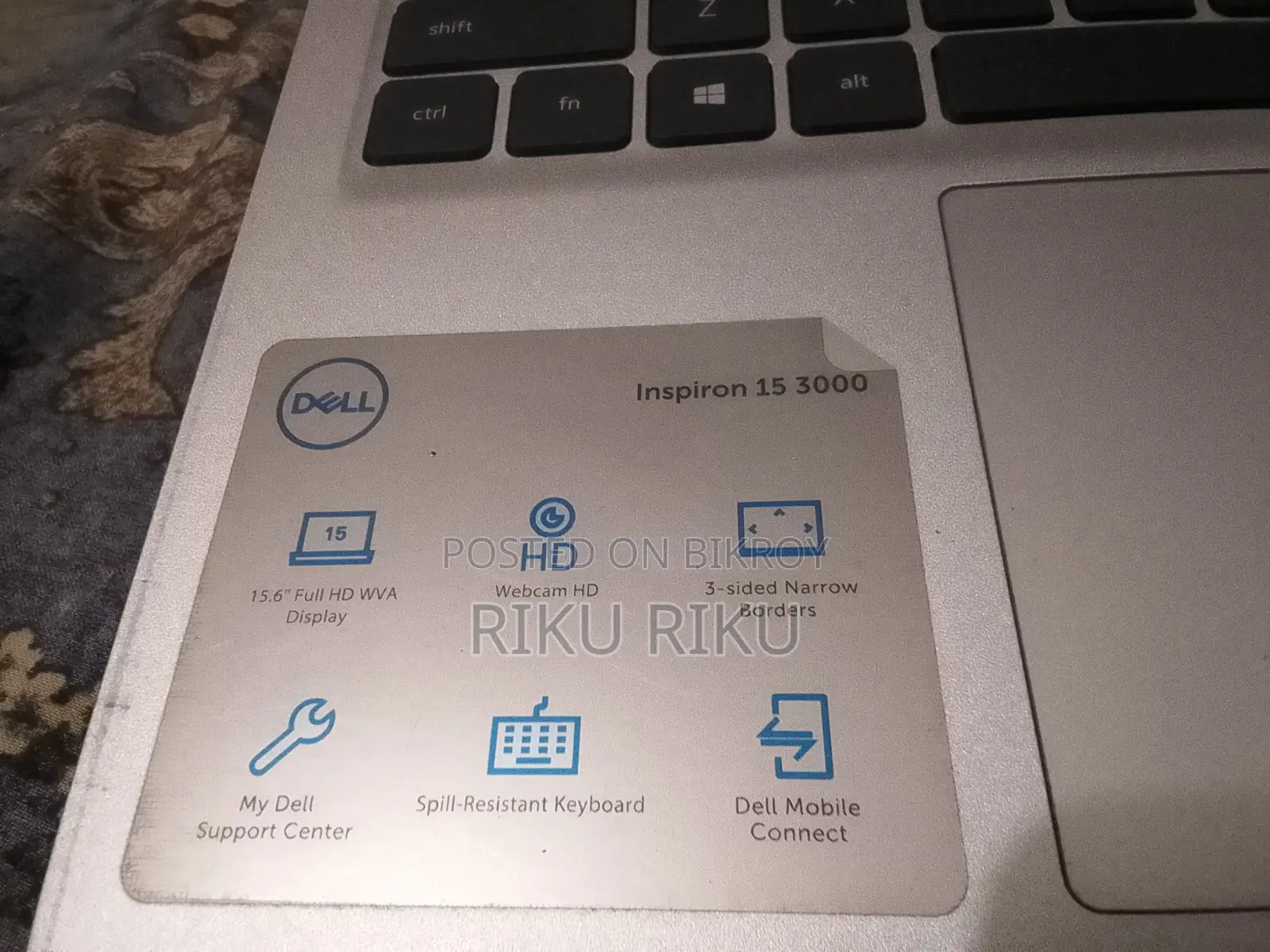 Laptop Dell Inspiron 15 3000 8GB Intel Core I3 SSD 128GB