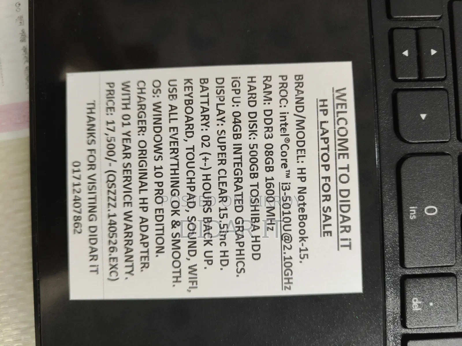 Laptop HP 8GB Intel Core I3 HDD 500GB