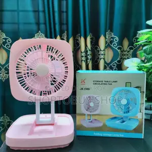 Jk-666 Foldable Rechargeable Fan With Light || Multifunction Fan