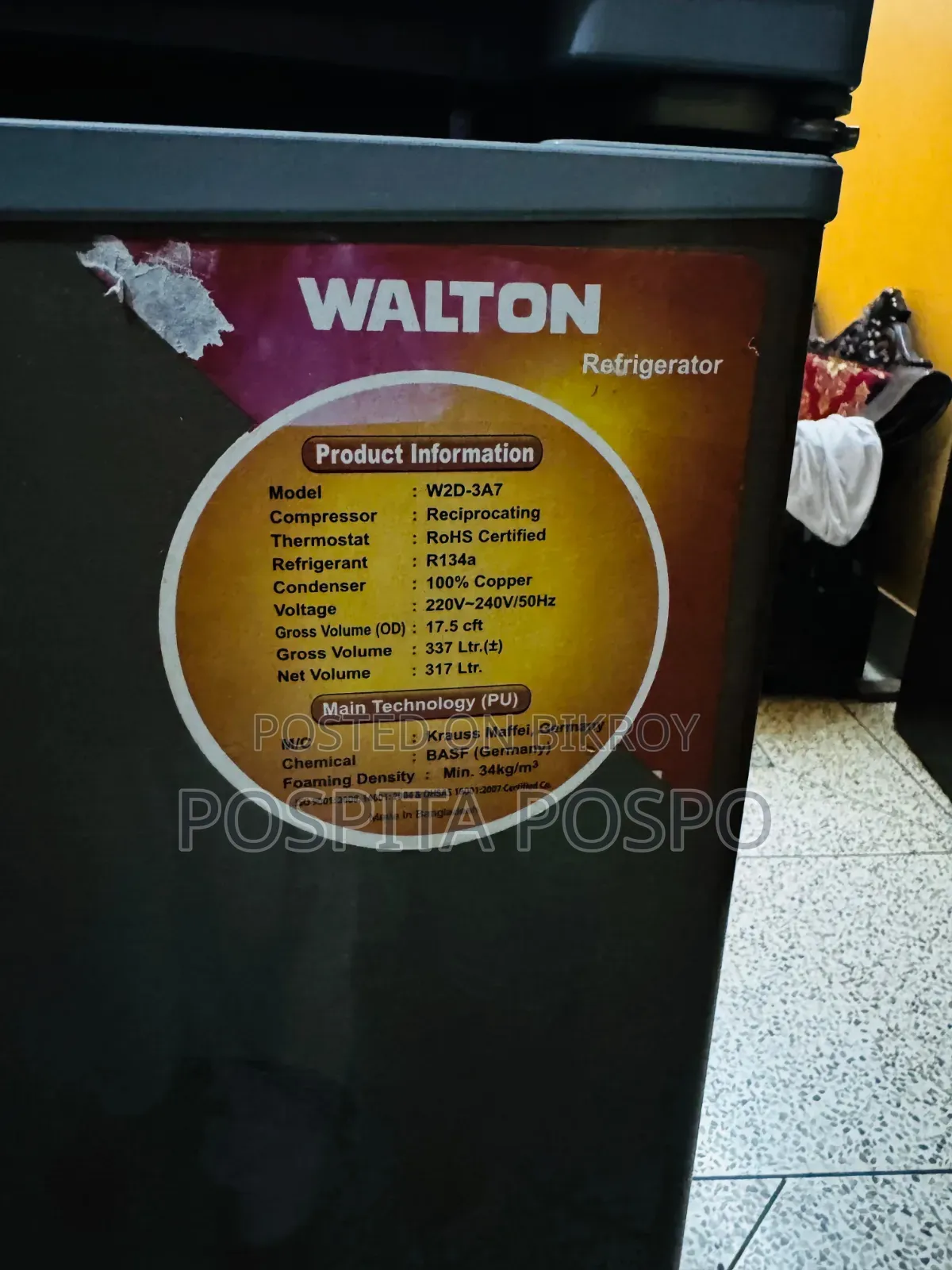 Walton 17.5cft Refrigerator