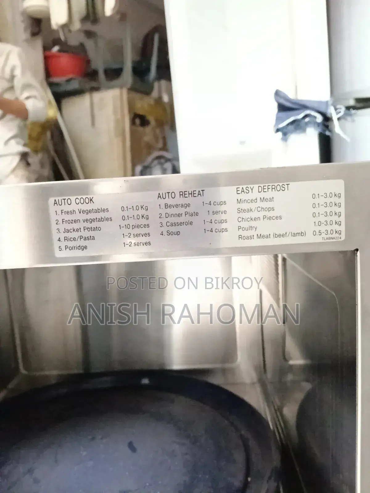 Microwave oven for sale.