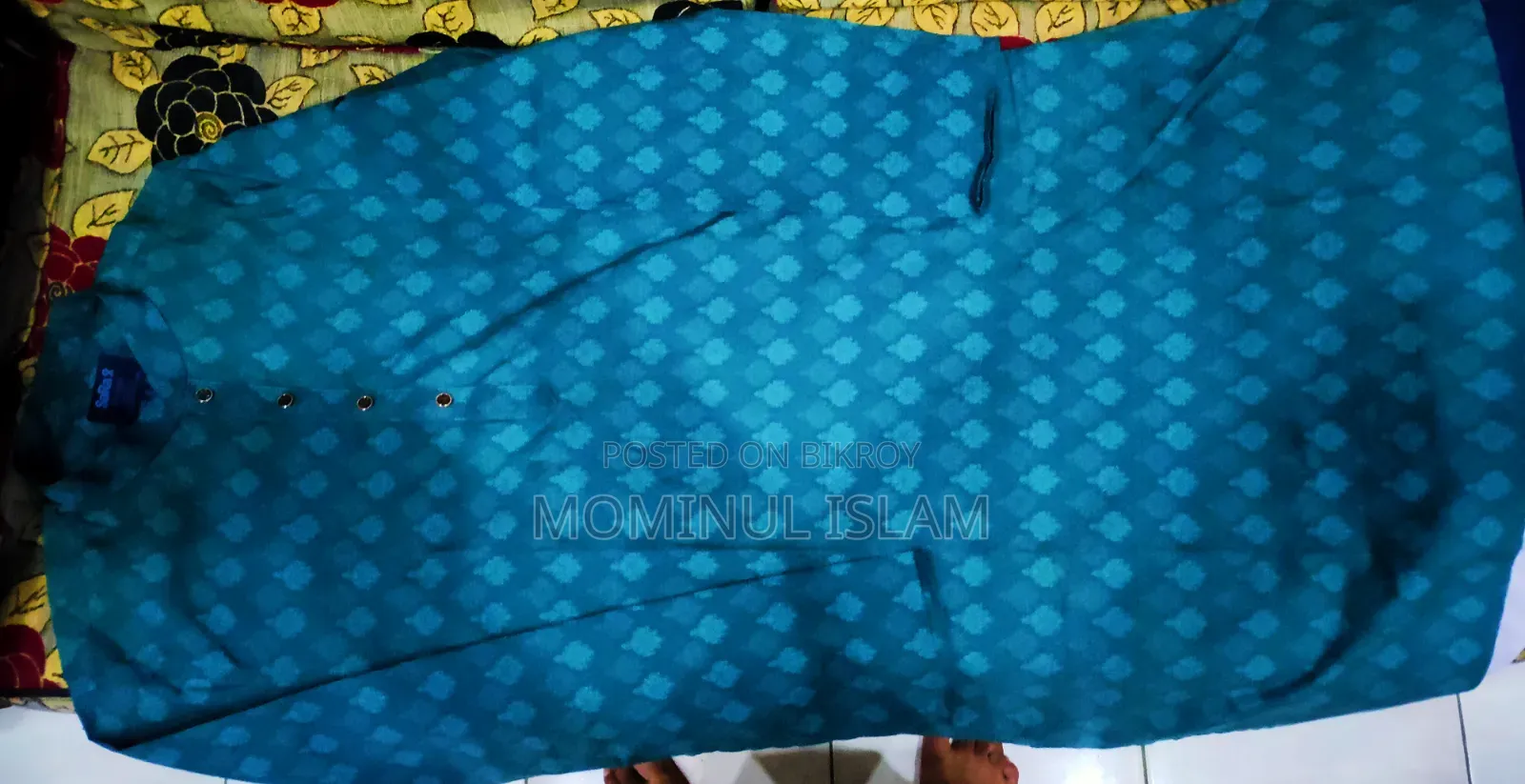 Sara Lifestyle Slim Fit Teal Blue Panjabi