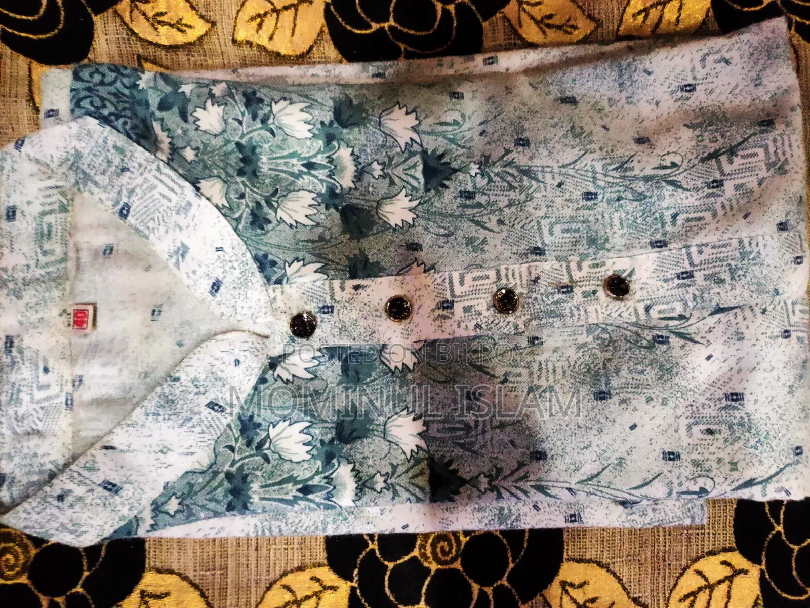 Attractive Floral Printed Panjabi (Size-40) - Beautifully Designed Panjabi