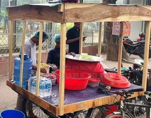 Food cart for sale on a van.