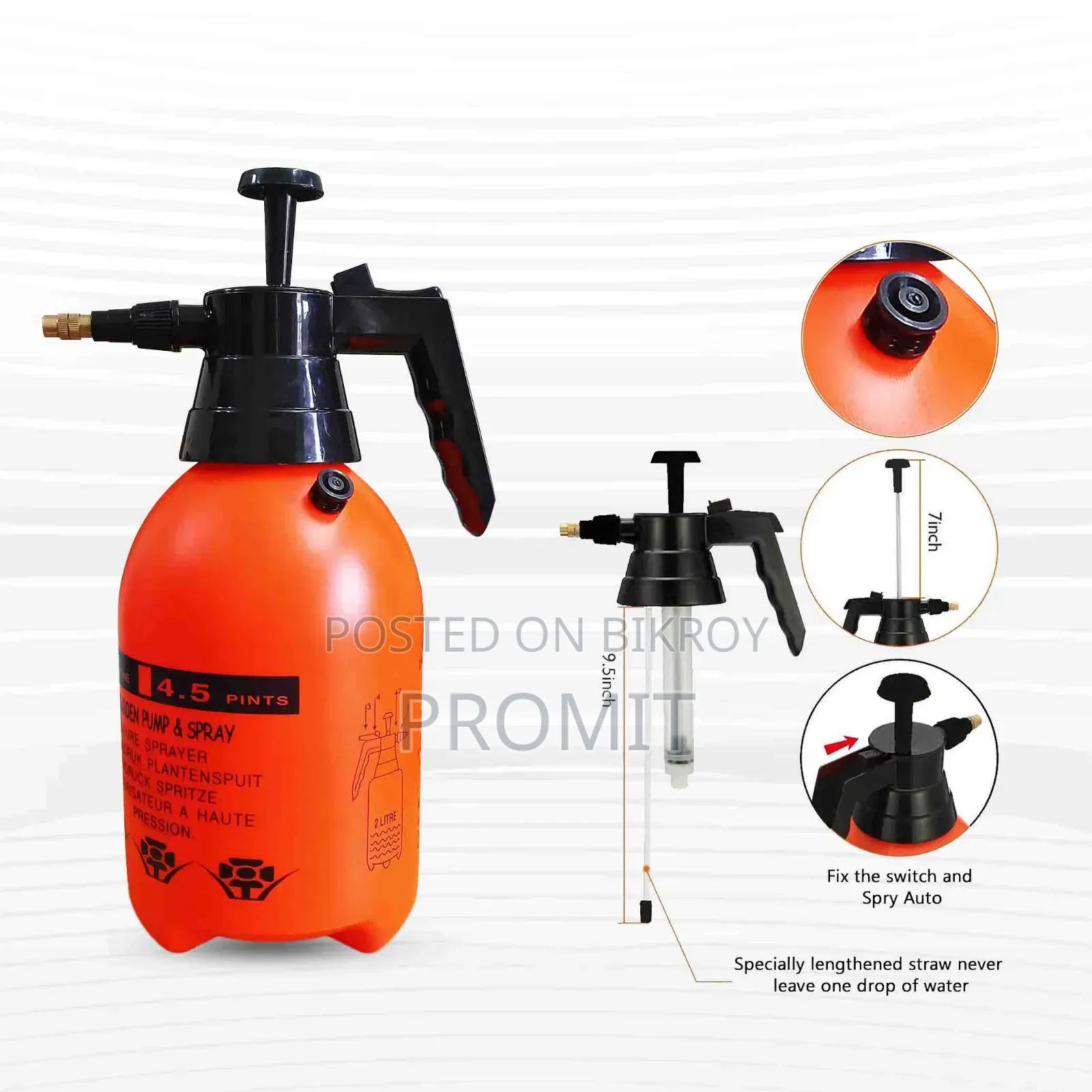 Pressure Sprayer Garden Watering Irrigation Spray Bottle