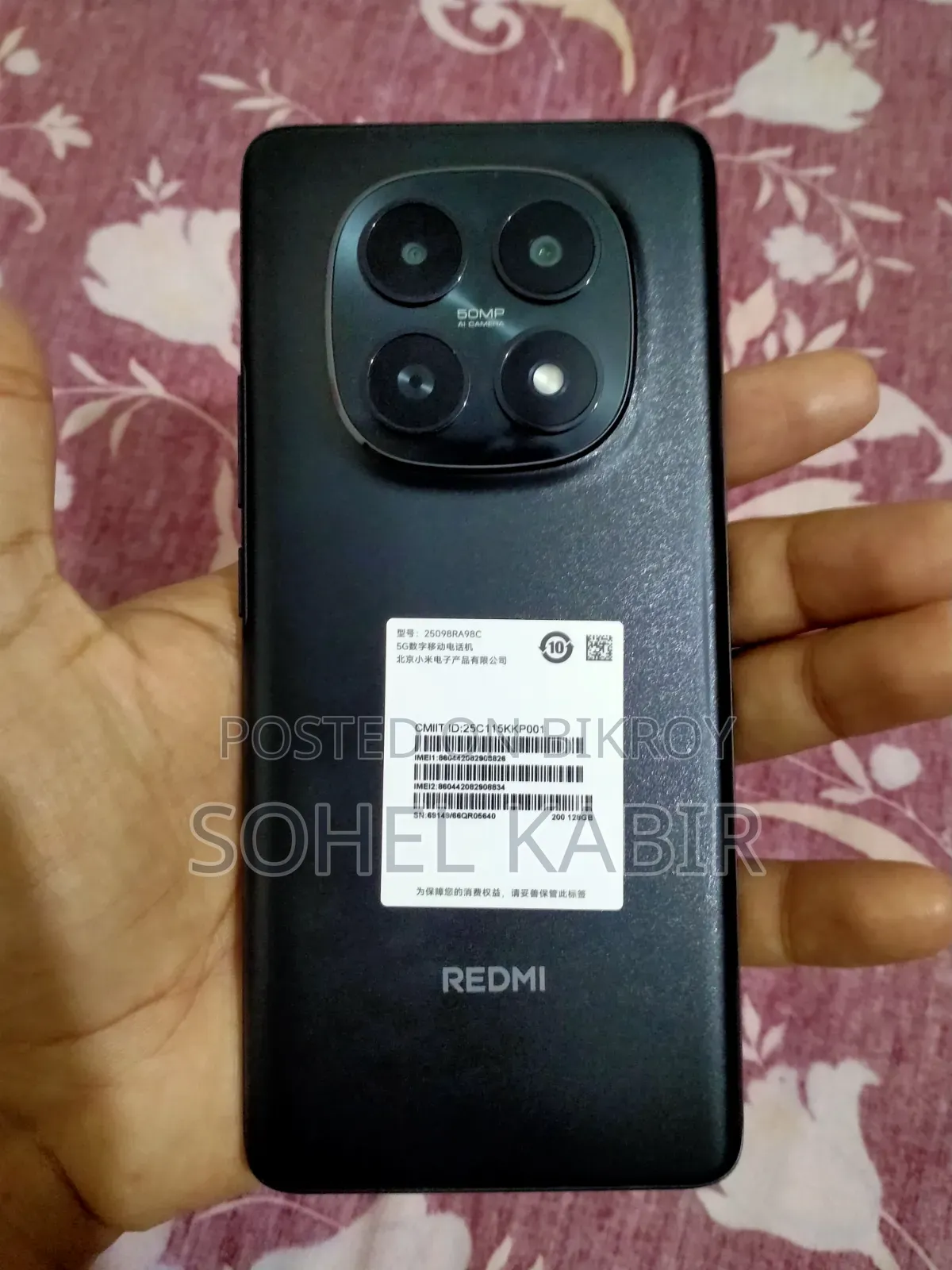 New Xiaomi Redmi Note 15 128 GB Black