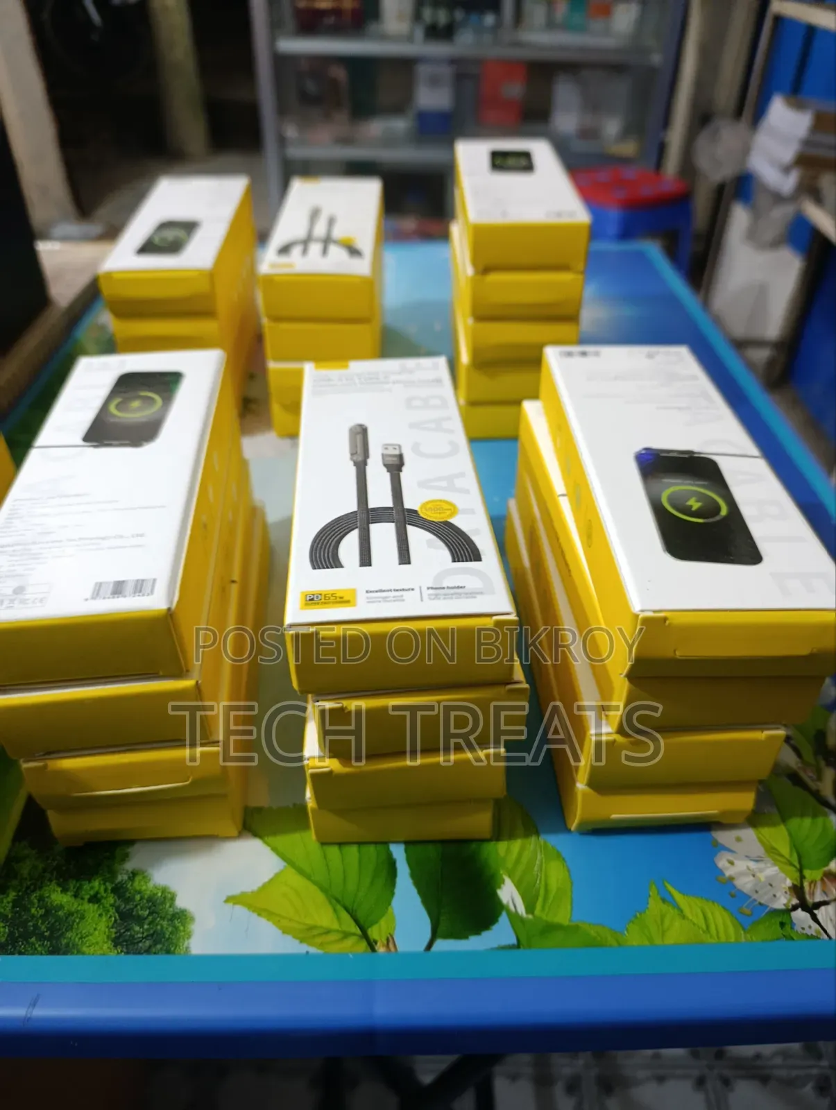 2-in-1 Invisible Holder Charger Cable, 65w Braided Fast Charging