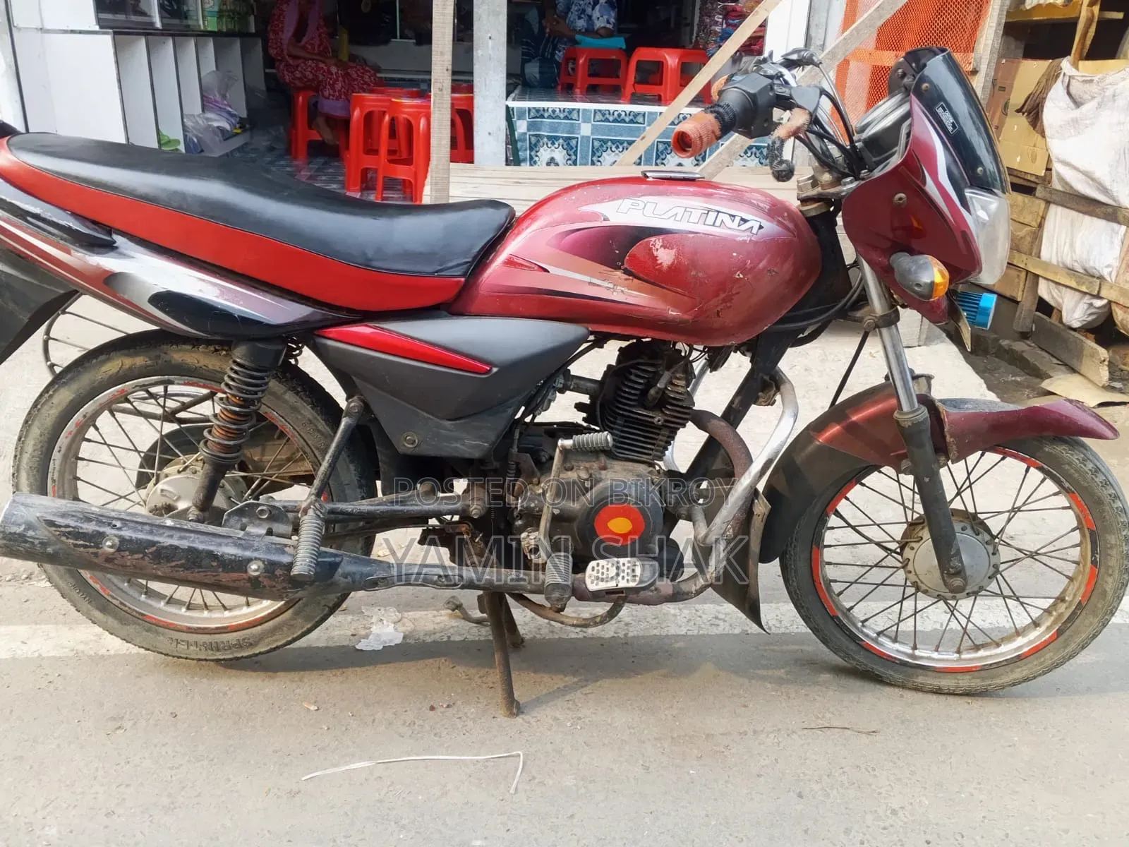 New Bajaj Platina 100 2012 Red
