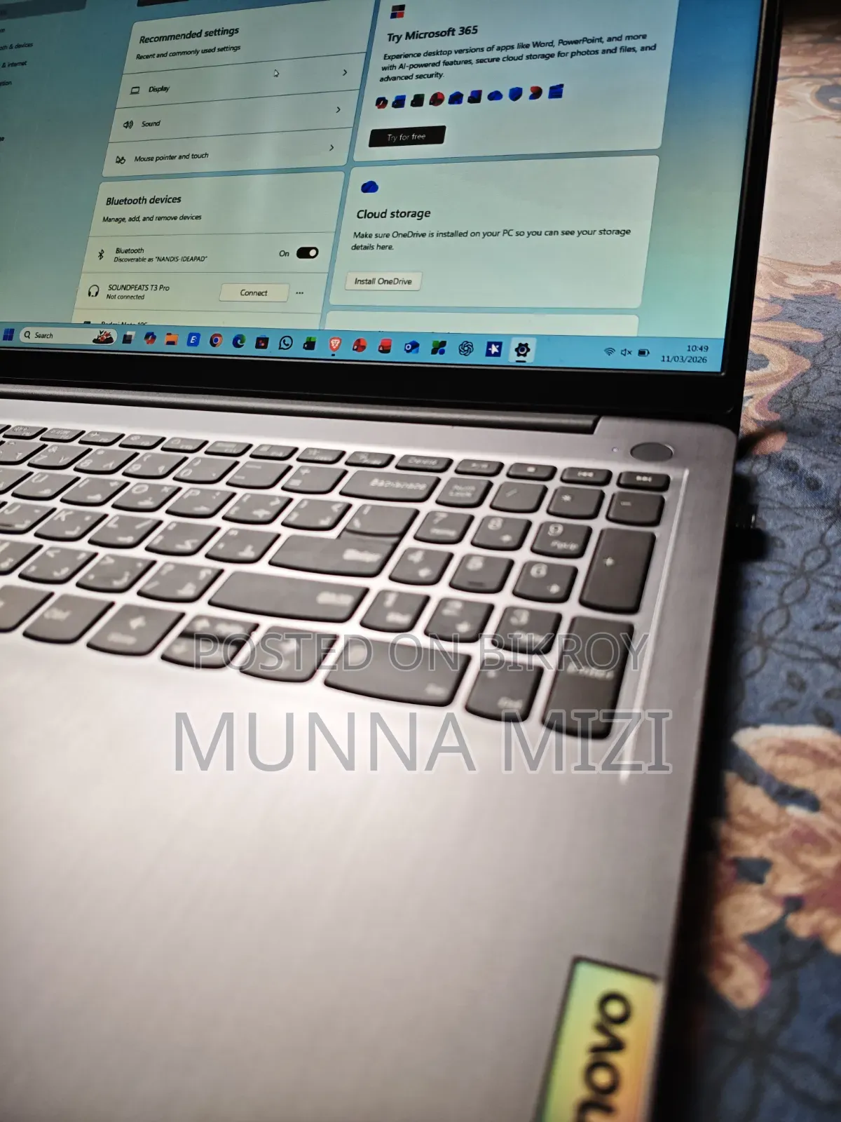 Laptop Lenovo Ideapad 3 8GB AMD Ryzen 3 SSD 128GB