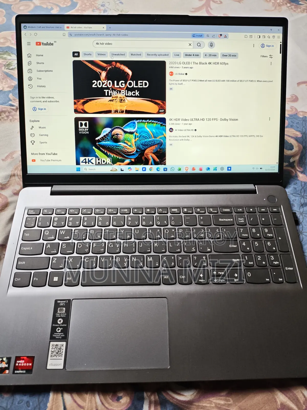 Laptop Lenovo Ideapad 3 8GB AMD Ryzen 3 SSD 128GB