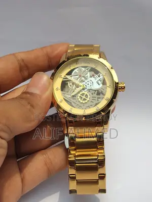 Bestwin (Bw937) Gold Skeleton Watch