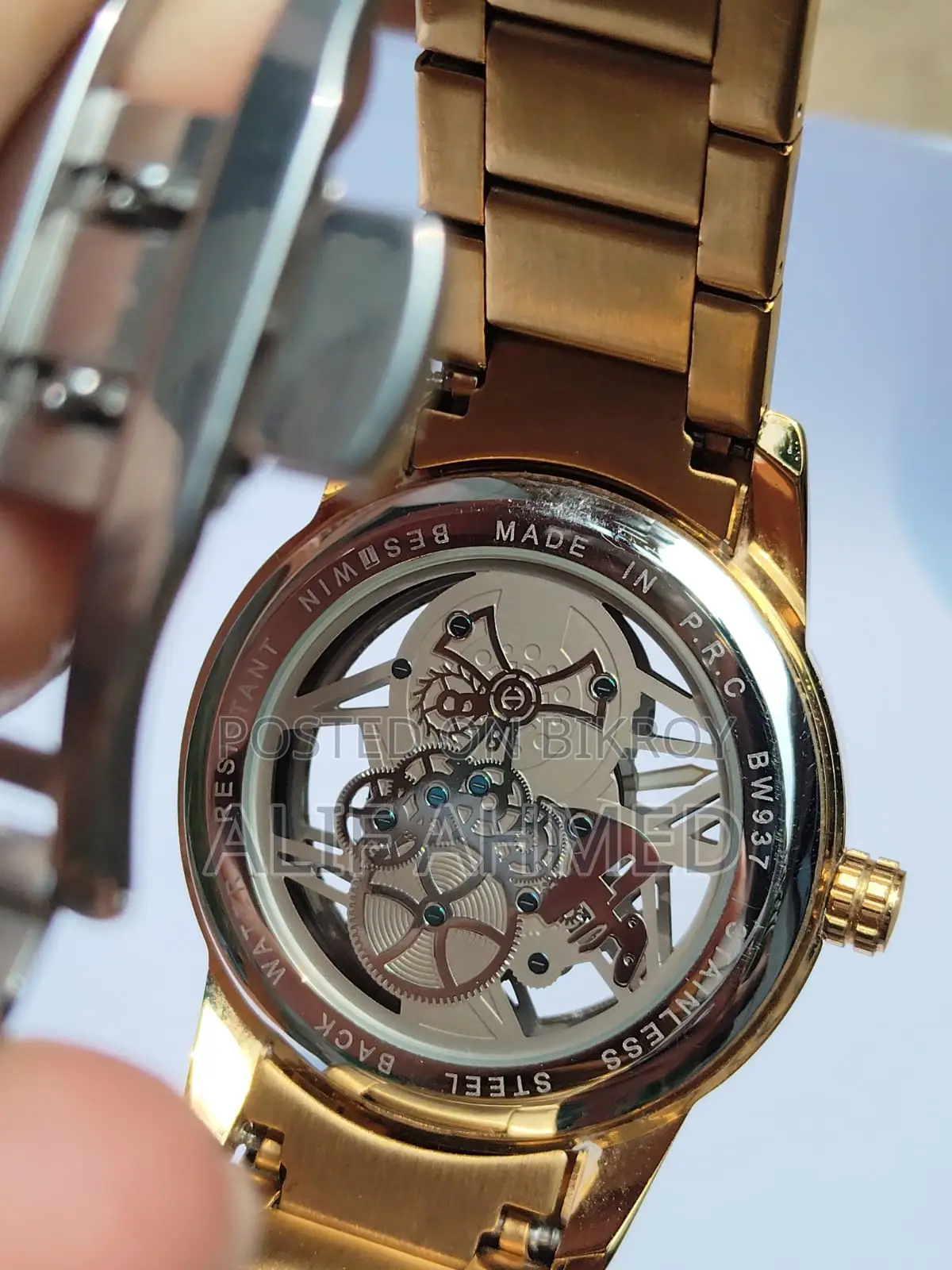 Bestwin (Bw937) Gold Skeleton Watch