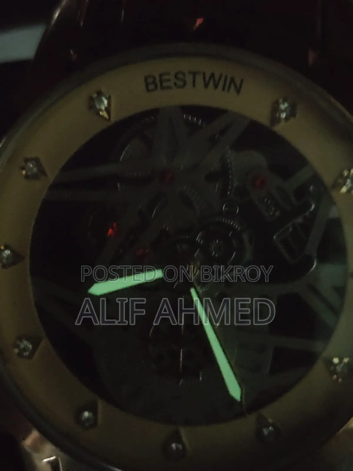 Bestwin (Bw937) Gold Skeleton Watch