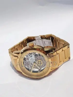 Bestwin (Bw937) Gold Skeleton Watch