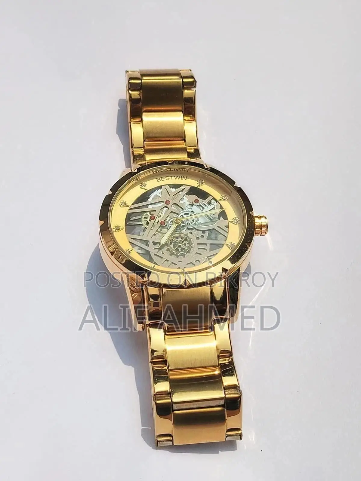 Bestwin (Bw937) Gold Skeleton Watch